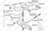 87-98026-sx сайлентблок рычага верхн.зад.toyota hi-ace h51/61/1/2 87/hi-lux 85