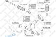 89-17001-sx втулка стабилизатора переднего d19 subaru impreza 97