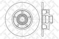 6020-4736-SX_диск тормозной задний! VW Golf/Vento