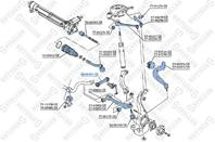 56-00451-sx тяга стабилизатора переднего audi a4 1.8-2.0tfsi/2.0-3.0tdi 07