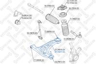 57-74017-sx рычаг нижний левый nissan micra k12e all 03