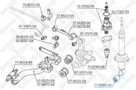 77-00006-SX_сайлентблок зад. амортизатора! Honda CR-V 02>