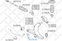 56-17001-sx тяга стабилизатора переднего subaru impreza/legasy 89-00