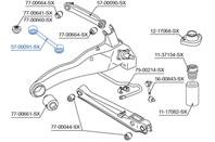 57-00091-sx тяга схождения задней подвески mitsubishi outlander 2.0/2.4 02