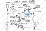 57-37003-sx рычаг передний верхний левый honda civic 91-95