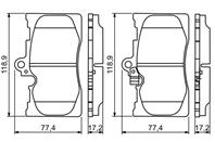 Колодки тормозные дисковые передние 0986494252 от фирмы BOSCH