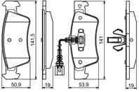Колодки тормозные дисковые задние 0986495115 от производителя BOSCH