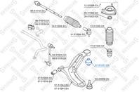 87-51037-sx сайлентблок рычага пер. наруж. hyundai getz 02