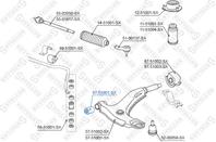 87-51001-sx сайлентблок рычага пер. hyundai accent/pony excel all 95-99