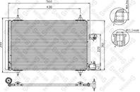 10-45067-sx радиатор кондиционераpeugeot 407 citroen c5 all 04