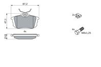 Колодки тормозные дисковые 0986424427 от фирмы BOSCH