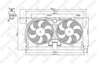 29-99279-SX_вентилятор охлаждения!\ Citroen Xsara, Peugeot 406 1.5-2.0i/D 96>