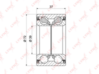 WB-1240 Подшипник ступицы колеса | перед прав/лев | LYNXauto