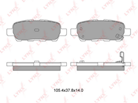 [BD5706] LYNXauto Колодки тормозные задние комплект на ось