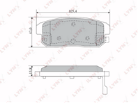 BD-5719 Колодки тормозные задние NISSAN Avenir(W11) 1.8-2.0 98] / Bluebird Sylphy(U14) 2.0 96-01 / ...