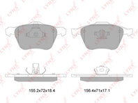 BD-7818 Колодки тормозные передние VOVLO S60 2.0T-2.5T 00-10 / S80 2.4-2.4D 99-06 / XC90 2.4D-4.4 0...