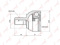 ШРУС наружн. FORD FOCUS C-MAX 1.6-1.8 03-07 / FOCUS II 1.6-1.8D 05&gt