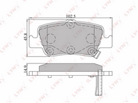 [bd7547] lynxauto колодки тормозные дисковые  комплект на ось