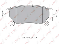 BD-7597 Колодки тормозные задние LEXUS RX270-450h 08]  TOYOTA Prius(ZVW4_) 1.8h 12]