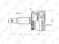 [CO3695A] LYNXauto ШРУС наружный передний  правый/левый