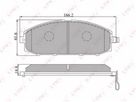 BD-5715 Колодки тормозные передние NISSAN Patrol(Y61) 97]