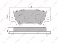 Колодки торм.зад. TOYOTA COROLLA (UK) 1.4-2.0D 02-06/COROLLA VERSO 1.4 (UK) 1.4-2.0D 02-04