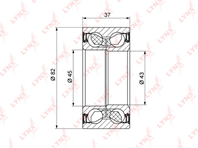 WB-1057 Подшипник ступицы колеса | перед прав/лев | LYNXauto
