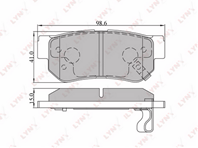 Колодки торм.зад. HYUNDAI ELANTRA 06&gt/SONATA 98&gt/MATRIX 01&gt/GETZ 02&gt/SANTA FE 01-06/MATRIX 05&gt