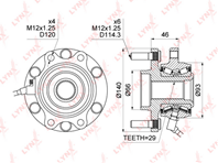 Wh-1104 ступица передняя в сборе nissan pathfinder(r51) 2.5d-4.0 05&gt /