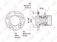 WH-1240 Ступица колеса | зад прав/лев | LYNXauto