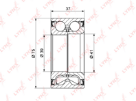 WB-1056 Подшипник ступицы колеса | перед прав/лев | LYNXauto