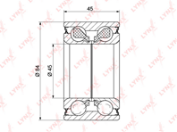 WB-1257 Подшипник ступицы колеса | перед прав/лев | LYNXauto