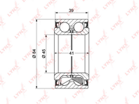WB-1333 Подшипник ступицы колеса | перед прав/лев | LYNXauto