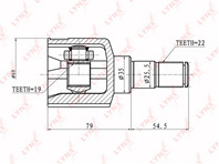 ШРУС внутр. DAEWOO TICO 95-00/MATIZ 0.8 00&gt