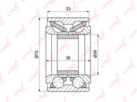 Wb-1231 подшипник ступицы передний с abs (36/33x38x72) toyota corolla(