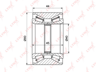 Wb-1511 подшипник полуоси задней с abs (45/44x40x80) mitsubishi l200(k