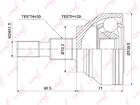 Co-3893 шрус наружный mercedes-benz gl320d-500(x164/x166) 06&gt / gle250