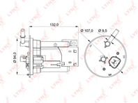 LF-957M Фильтр топливный погружной HONDA Stream 1.7-2.0 00-03