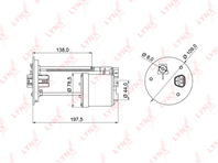 [LF982M] LYNXauto Фильтр топливный