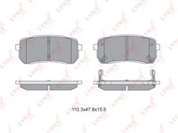 BD-3626 Колодки тормозные задние HYUNDAI H-1/Starex 2.5D 97-04 / H-1(TQ) 2.5D 08] / ix55 3.0D-3.8 0...