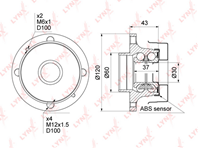 Wh-1300 ступица задняя в сборе opel corsa d 1.0-1.4 09&gt lynxauto