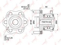 Wh-1145 ступица задняя в сборе nissan pathfinder(r51) 2.5d-4.0 4wd 05&gt