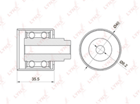 PB-3001 Направляющий ролик / ГРМ AUDI A3 1.9D-2.0D 00-12 / A4 1.9D-2.0D 01] / A5 2.0D 08] / A6 1.9D...