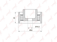 PB-3019 Ролик промежуточный ремня ГРМ LYNXauto