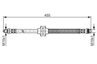 1 987 476 126_шланг тормозной передний! L=455 Renault Megane/Scenic/Grand Sceni