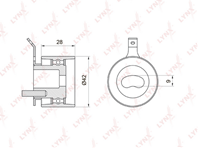 PB-1012 Ролик натяжной ГРМ LYNXauto