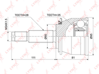 Co-3901 шрус наружный ssangyong rexton 2.3-3.2 02&gt lynxauto