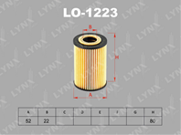 LO-1223 Фильтр масляный LYNXauto