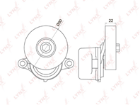 PT-3042 Натяжитель ремня навесного оборудования LYNXauto