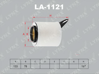 LA-1121 Фильтр воздушный LYNXauto